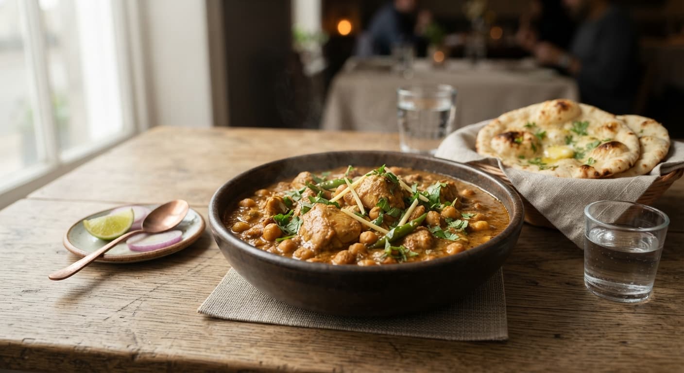 Chicken Chana (garbanzo π)