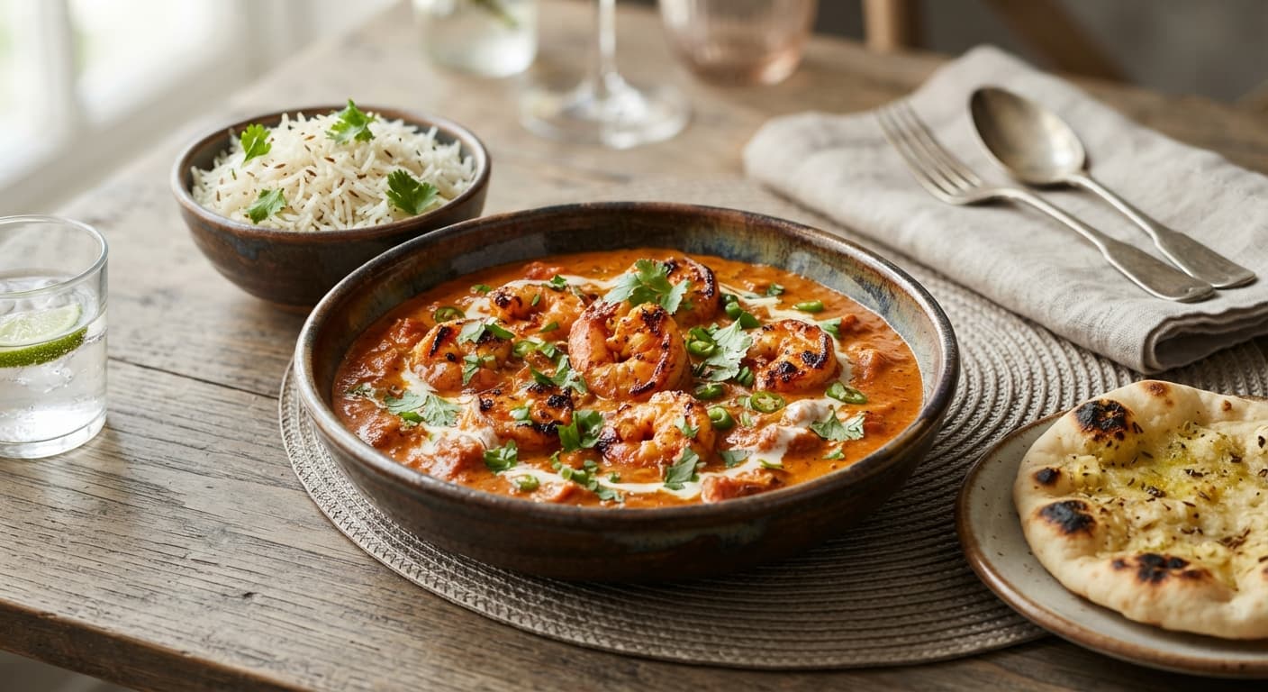 Shrimp tikka masala (seafood)