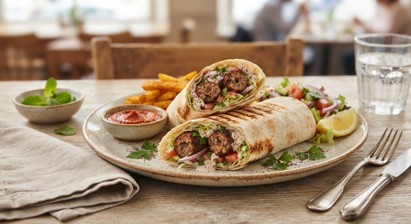 Kabab wrap with 2 Kabab