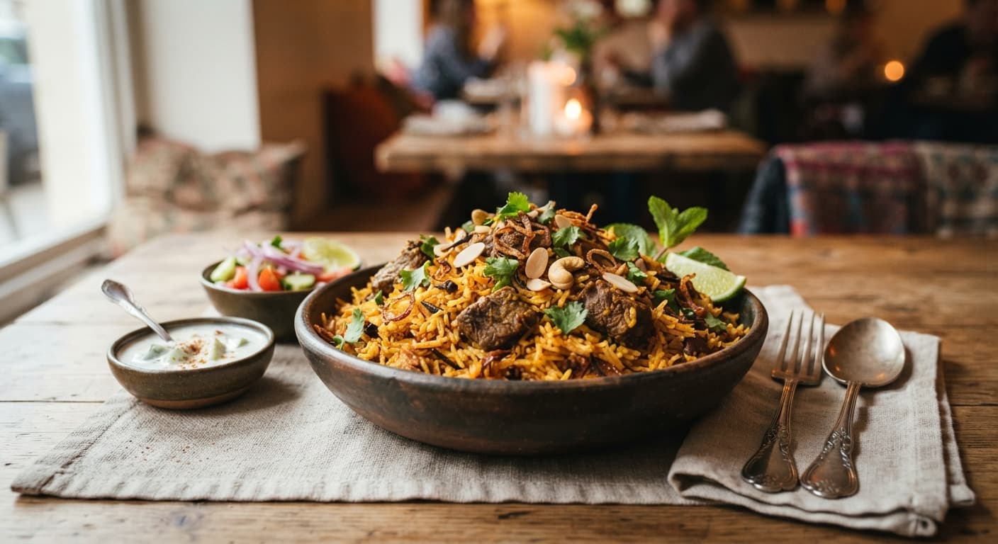Beef biryani