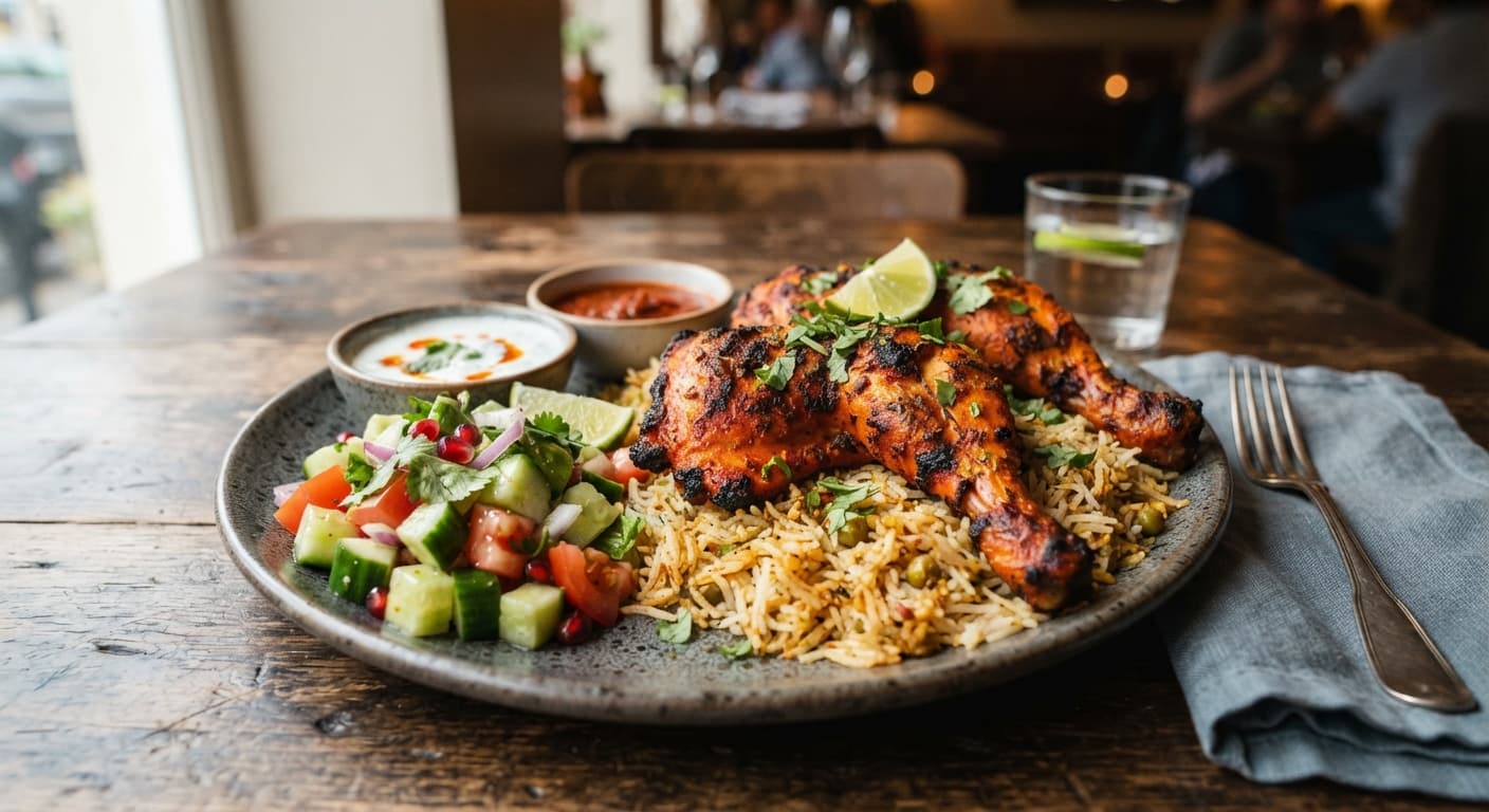 Chicken tandoori Over Rice (2 piece)