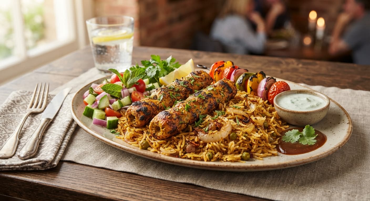 Chicken Seekh Kabab Platter