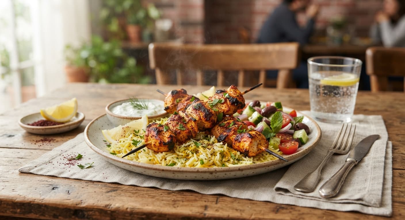 Chicken Kabab Over Rice
