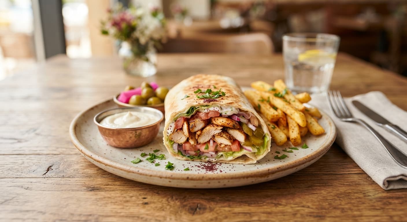Chicken shwarma wrap
