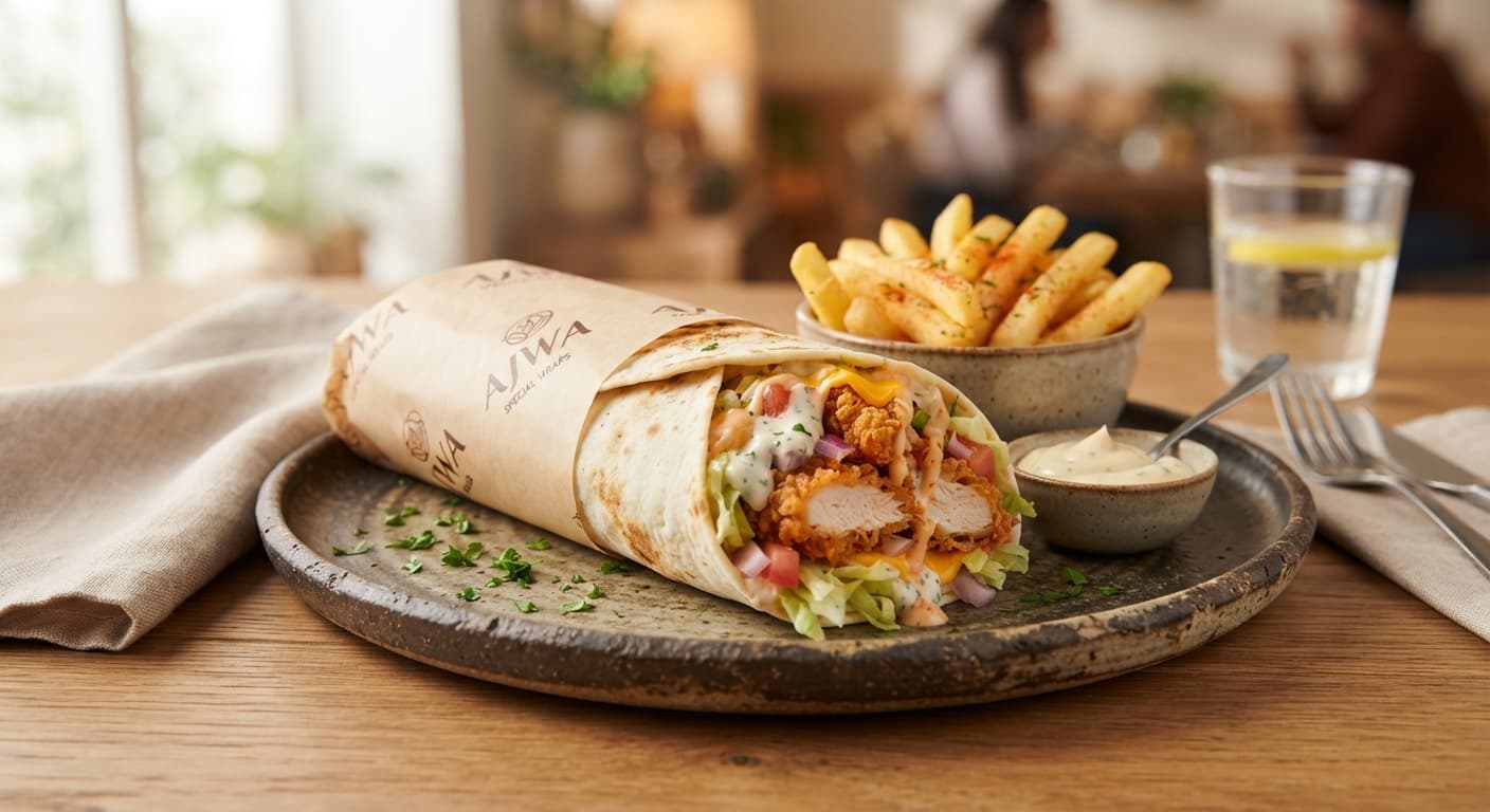Chicken zinger tender wrap